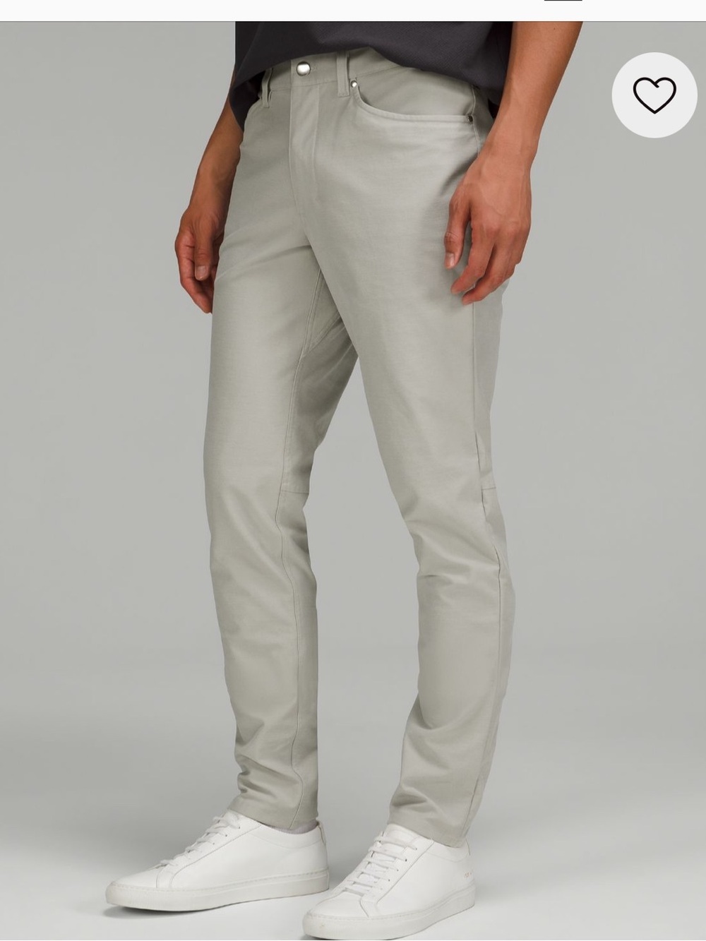 Men's Lululemon ABC Slim Fit Light Gray Pant